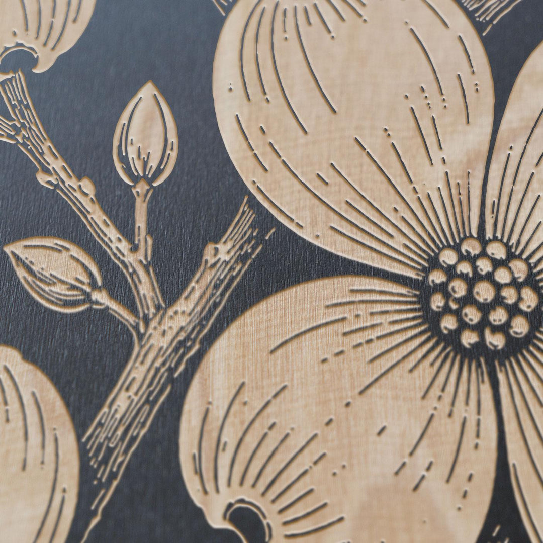 Dogwood Engraved Birch Art Panel