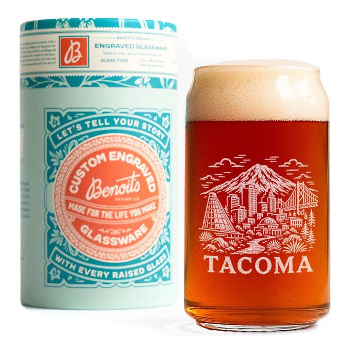 Tacoma Washington Engraved Glass