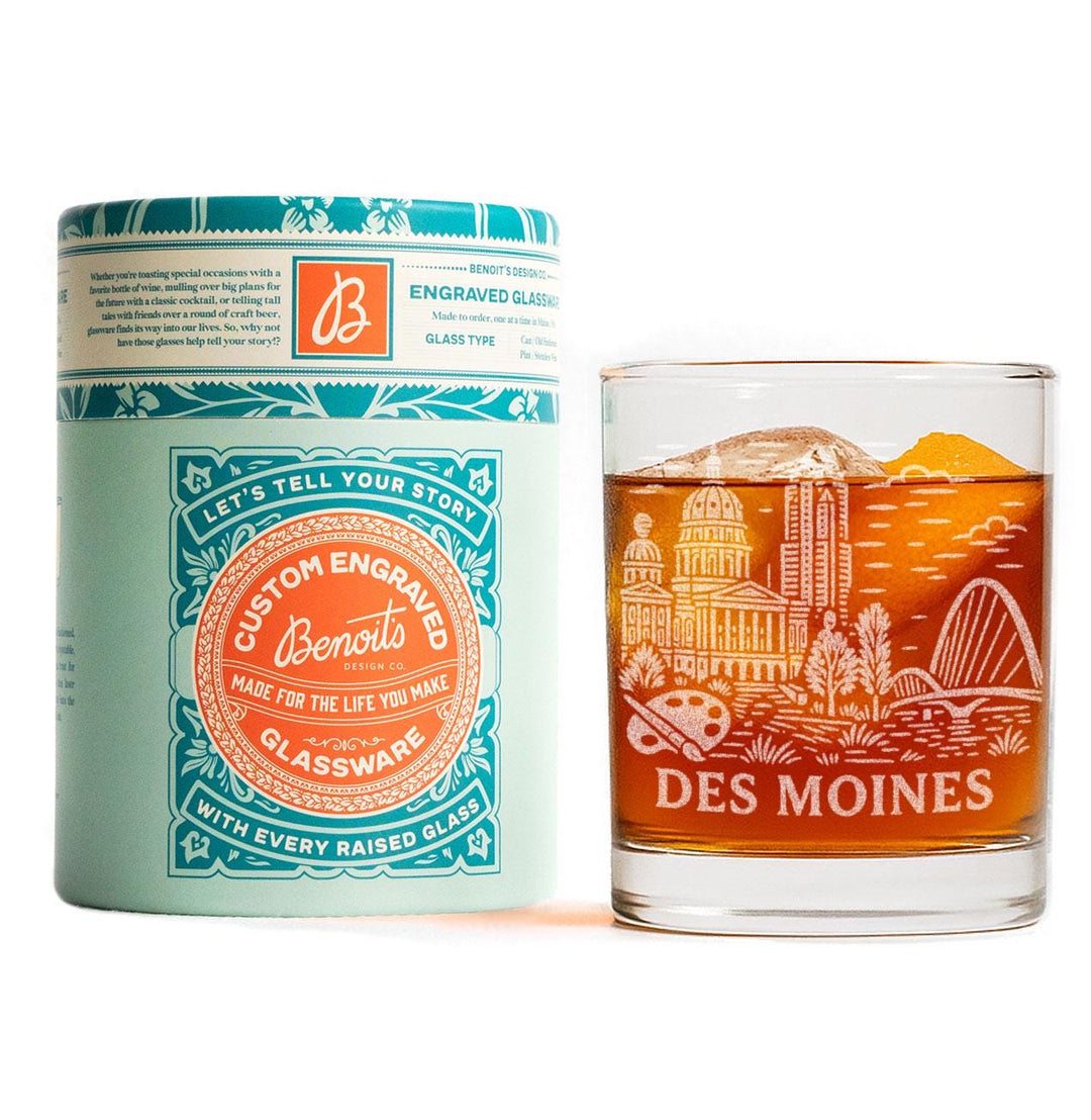 Des Moines Iowa Glasses
