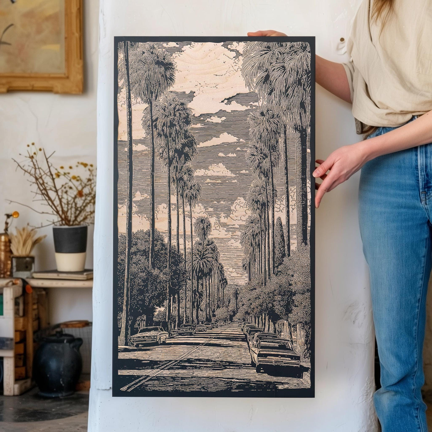 Bird Streets of Los Angeles Engraved Wood Illustrations