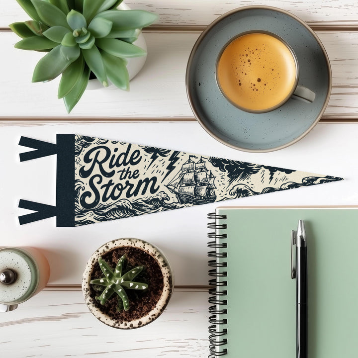 Ride the Storm Felt Pennant