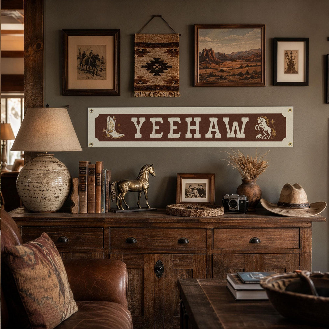 Yeehaw Felt Banner