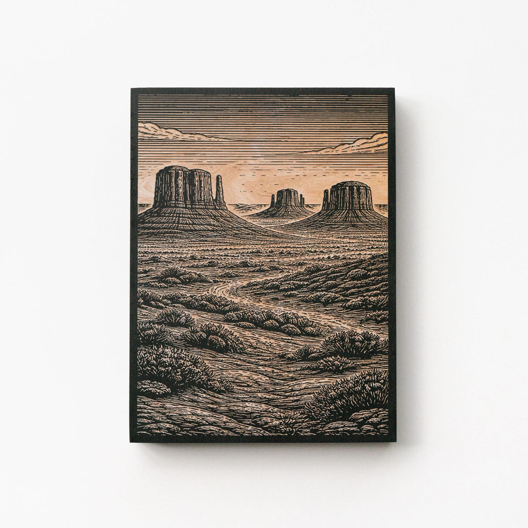 Monument Valley Engraved Birch Art Panel
