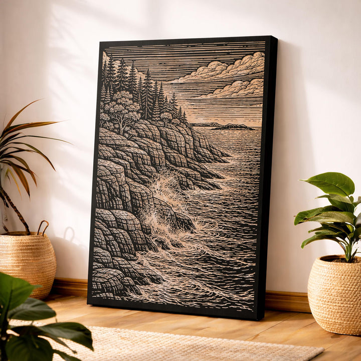 Acadia National Park Engraved Birch Art Panel