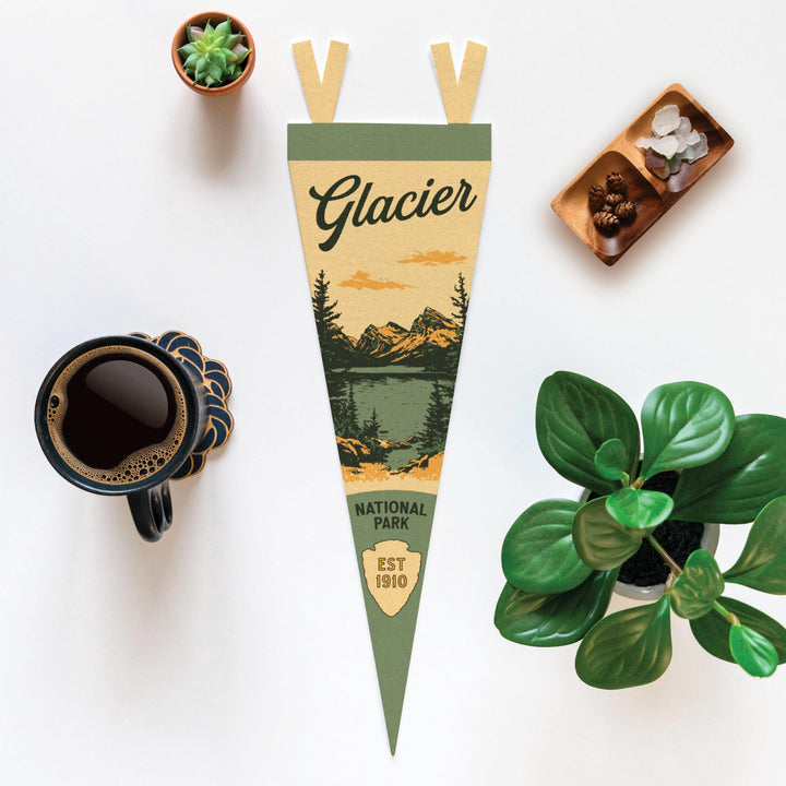 Glacier National Park Felt Pennant