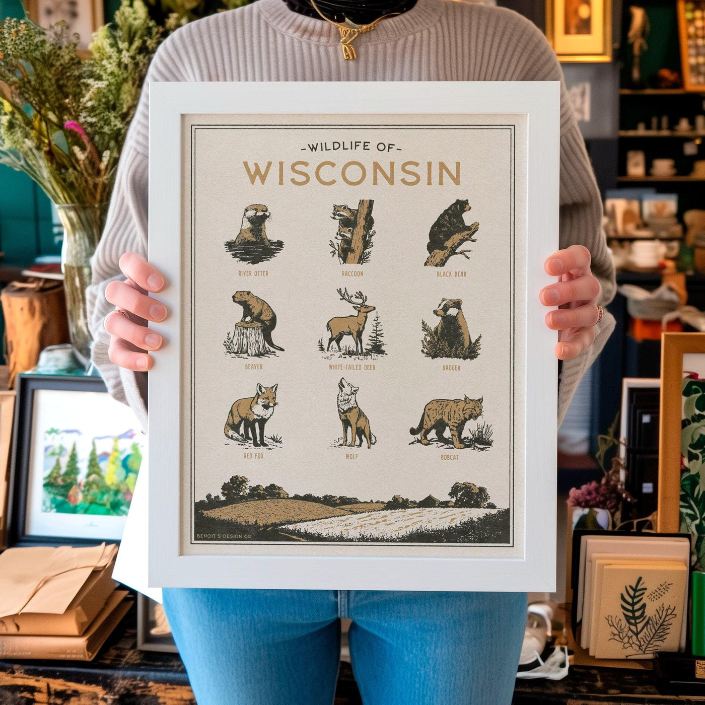 Wisconsin Wildlife Print