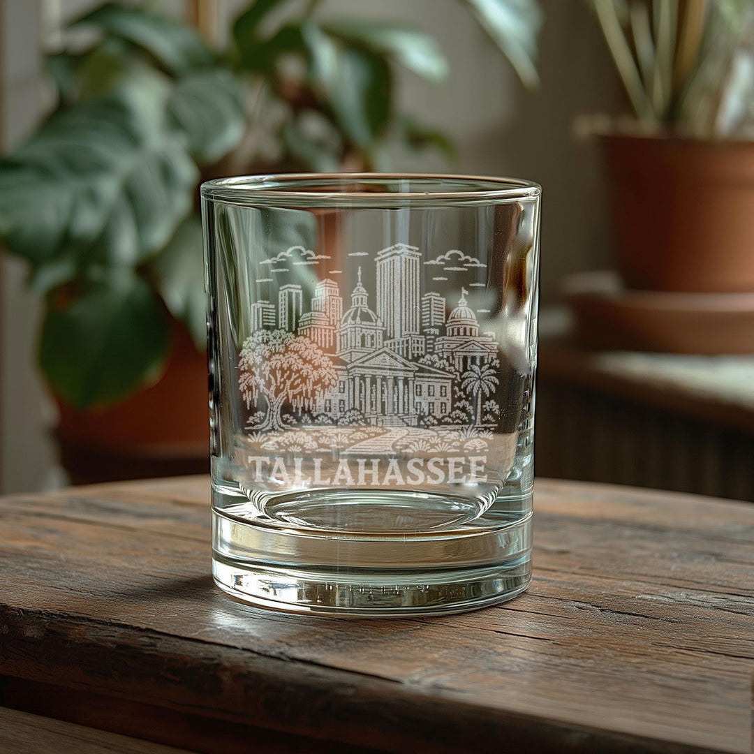 Tallahassee Florida Engraved Glass