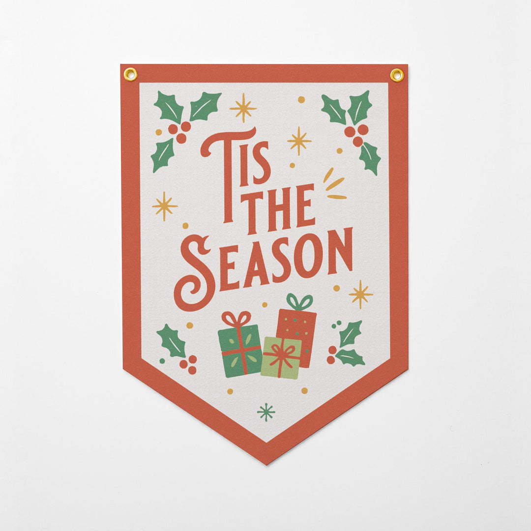 Tis the Season Felt Camp Flag