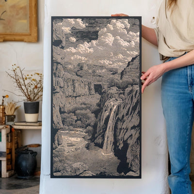 Havasu Falls Engraved Illustration