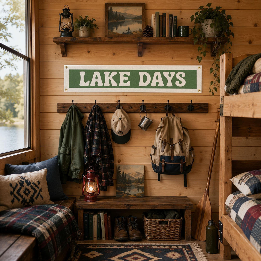 Lake Days Felt Banner