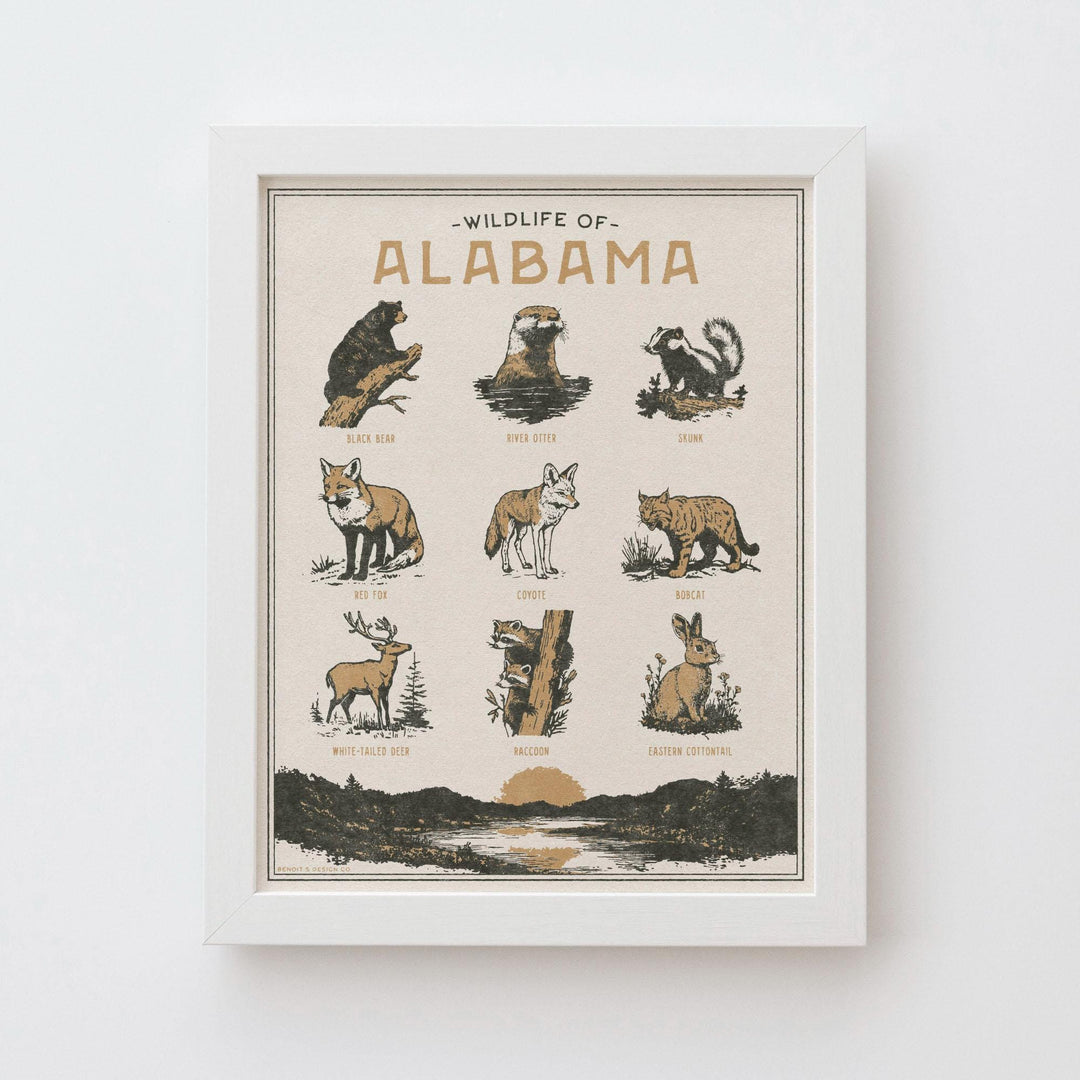 Alabama Wildlife Print