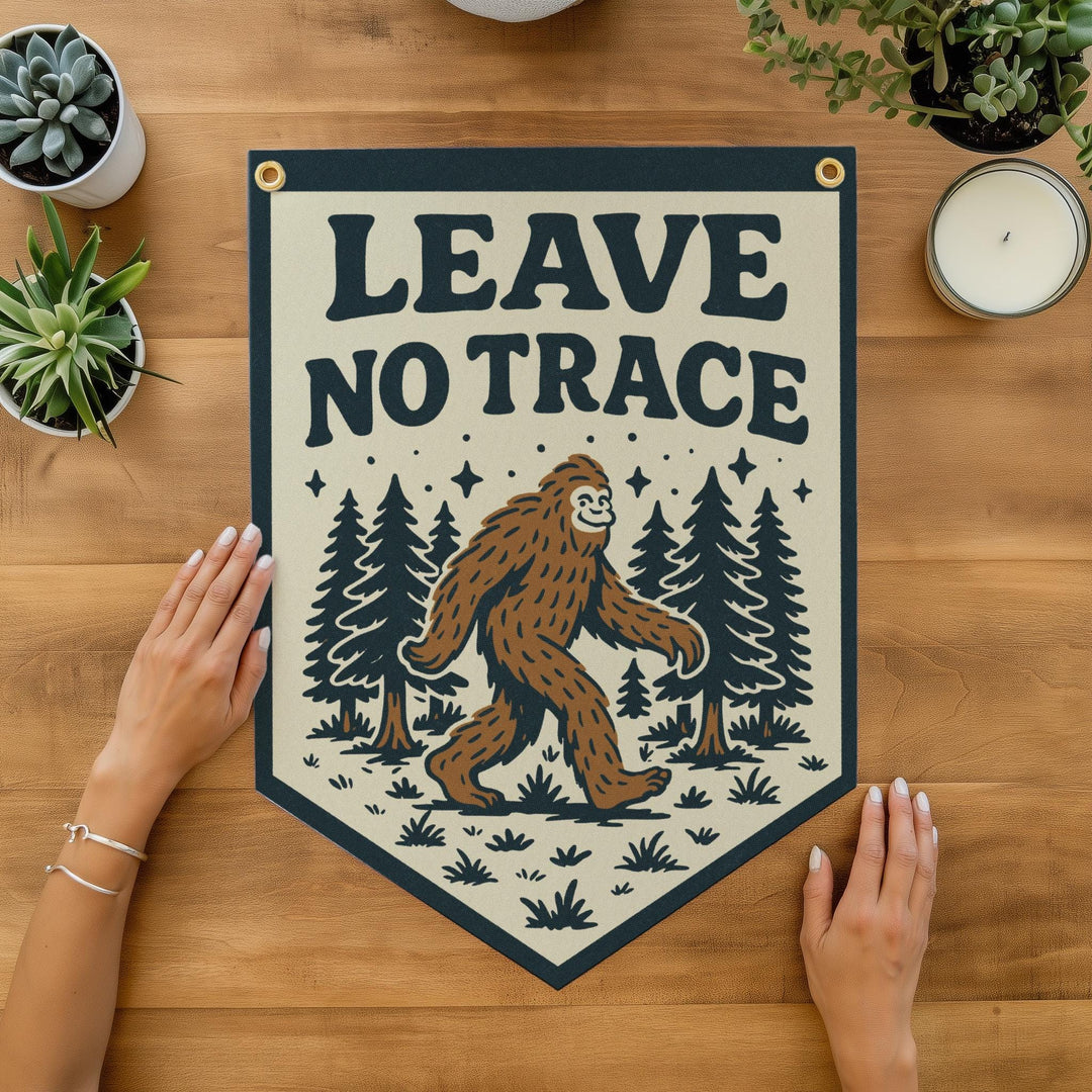 Leave No Trace Sasquatch Felt Camp Flag