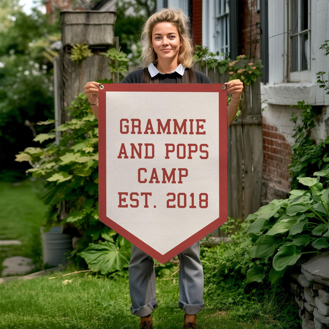 Custom Varsity Sign Felt Camp Flag