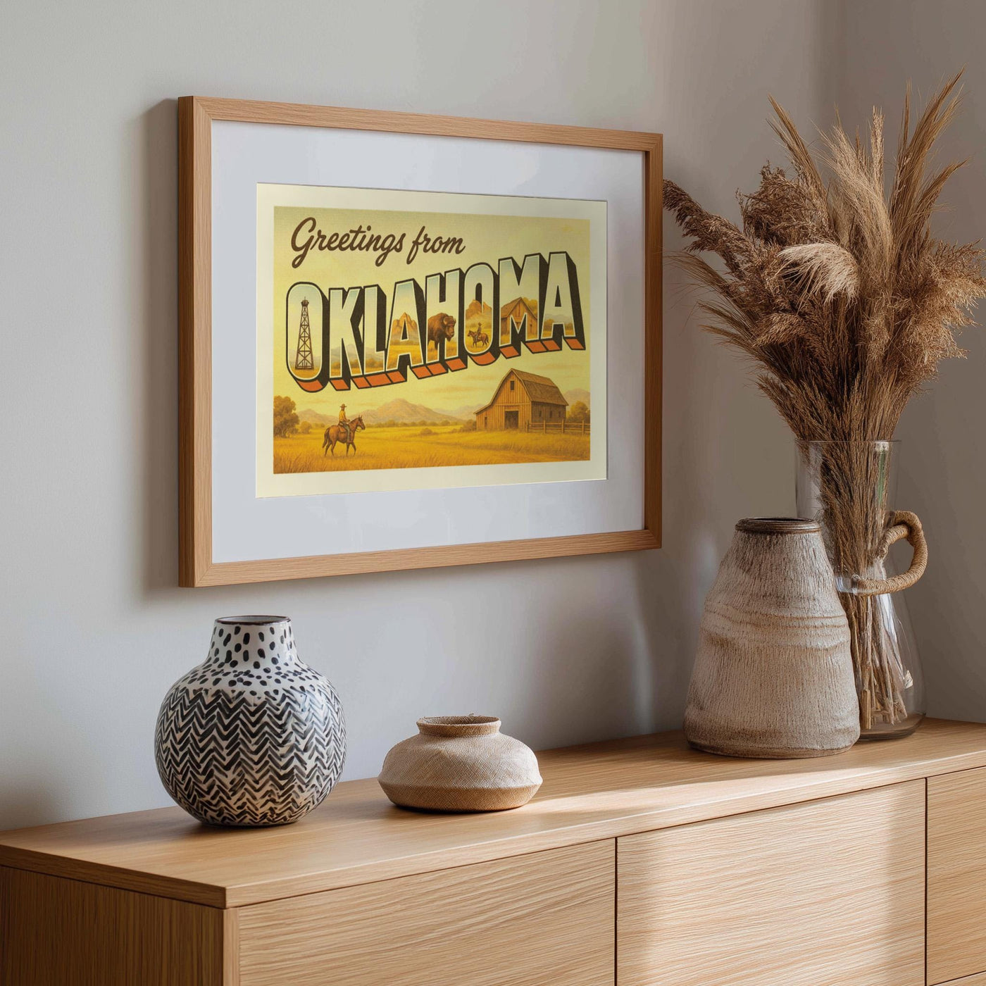 Oklahoma Postcard Art Print