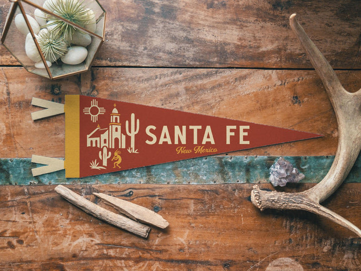Santa Fe, New Mexico Felt Pennant