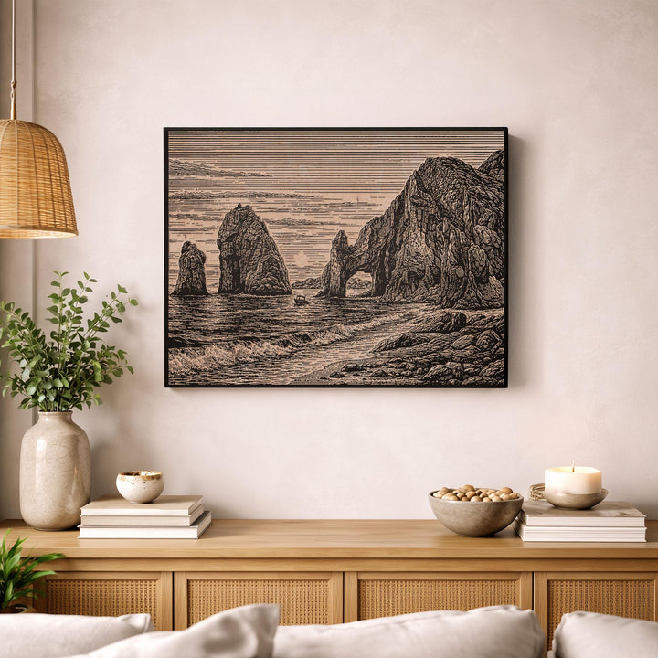 El Arco Cabo Engraved Birch Art Panel