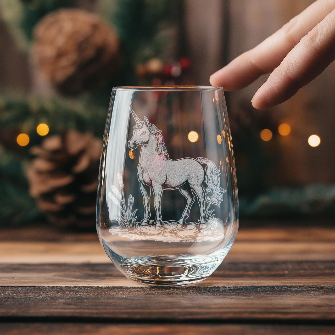 Unicorn Glasses | Mythical Creature Themed Personalized Whiskey, Wine & Beer Glassware Gift, Cryptozoology Drinkware, Magical Fantasy Gifts