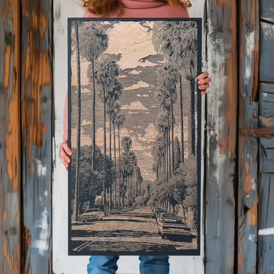 Bird Streets of Los Angeles Engraved Wood Illustrations