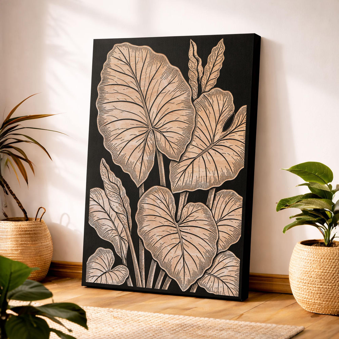 Elephant Ear Engraved Birch Art Panel