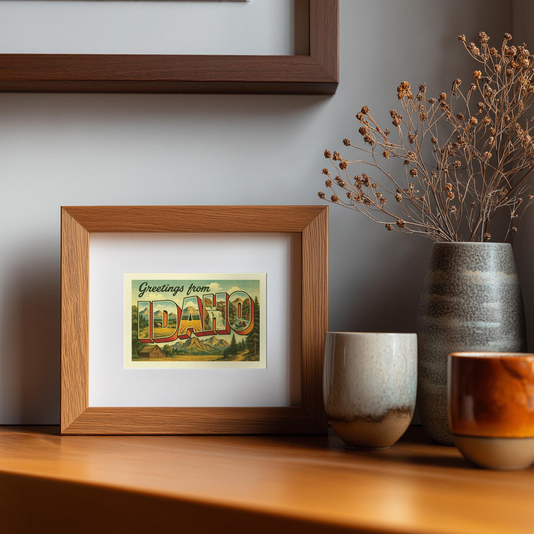 Idaho Postcard Art Print