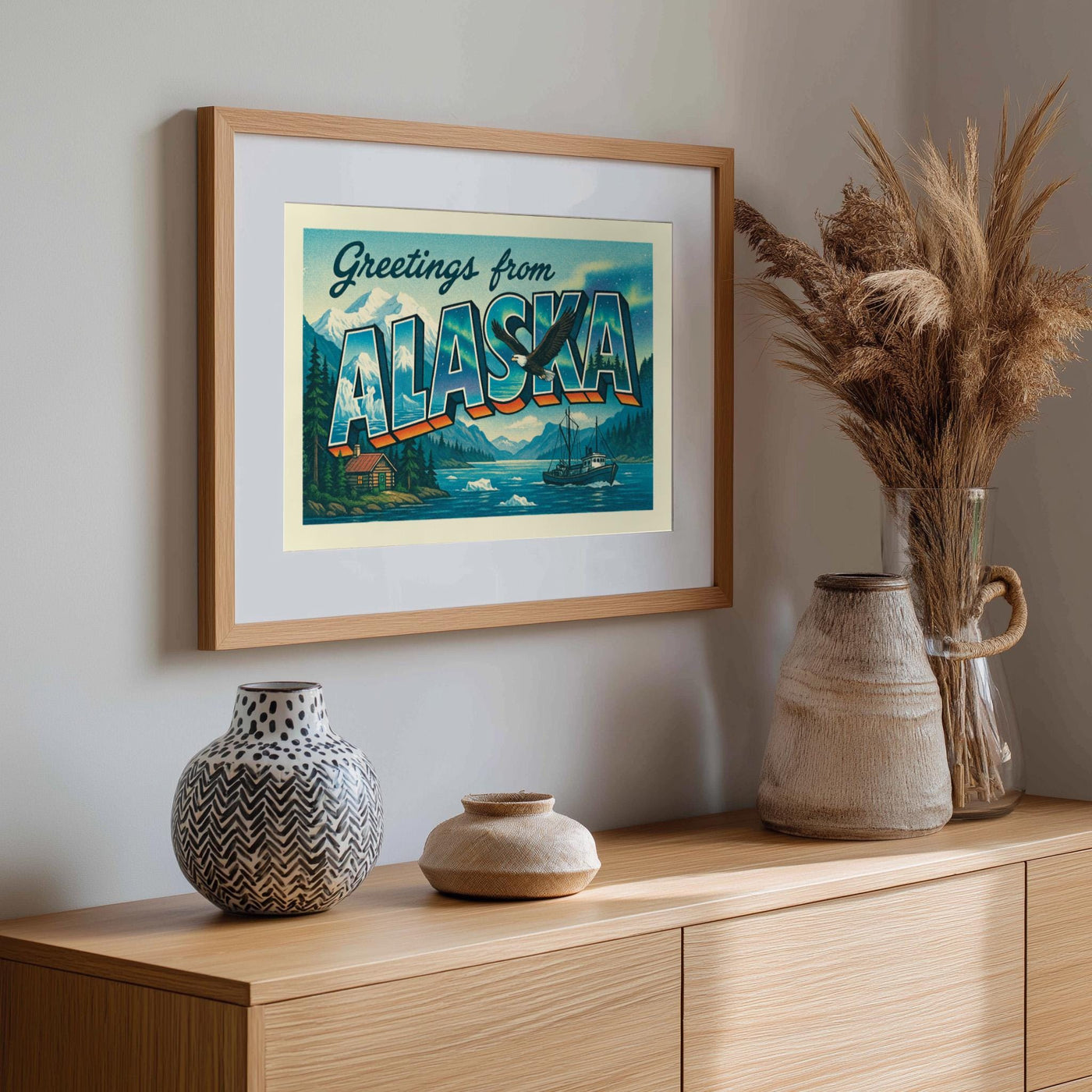 Alaska Postcard Art Print