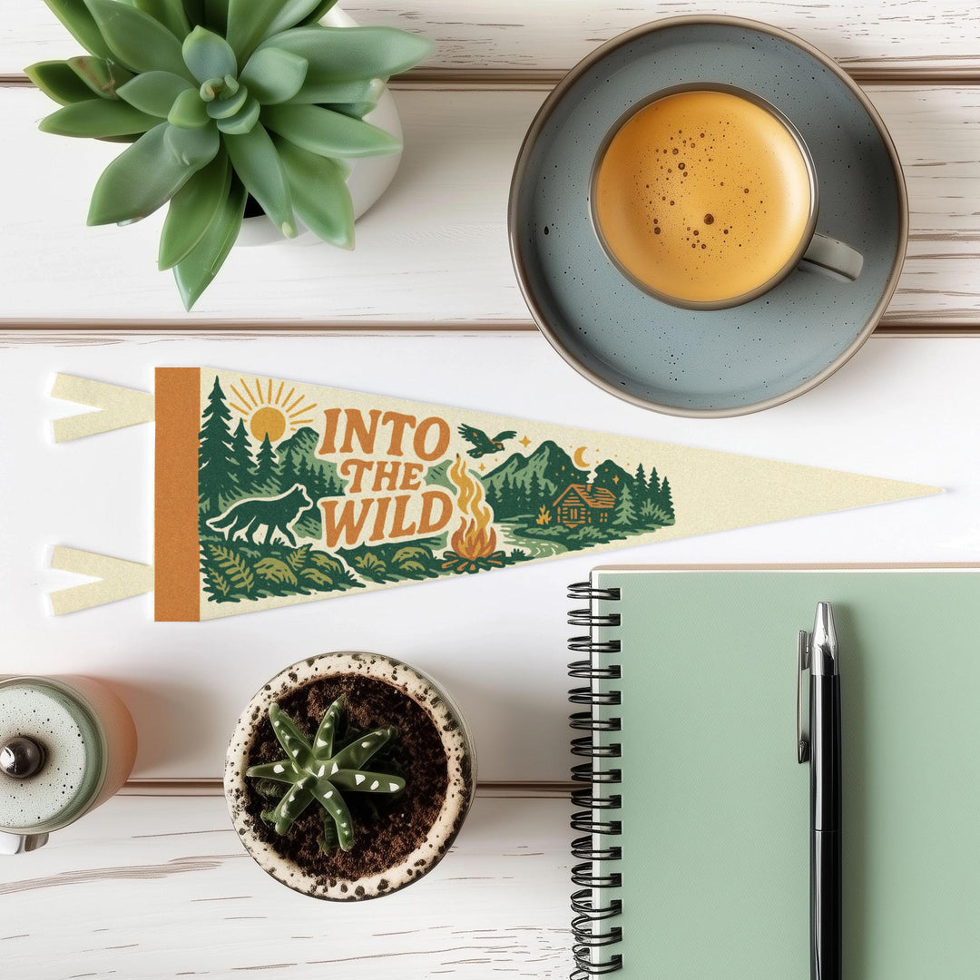 Into the Wild Felt Pennant