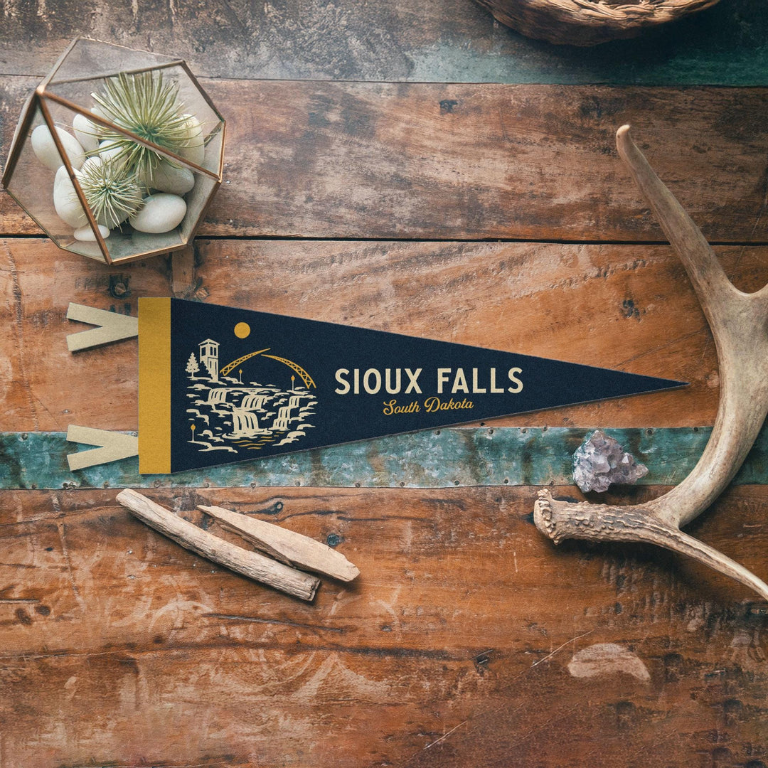 Sioux Falls South Dakota Felt Pennant