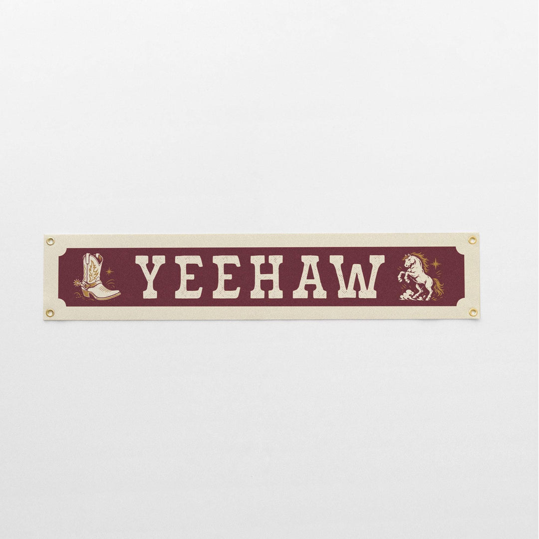 Yeehaw Felt Banner