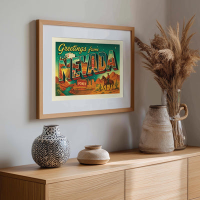 Nevada Postcard Art Print