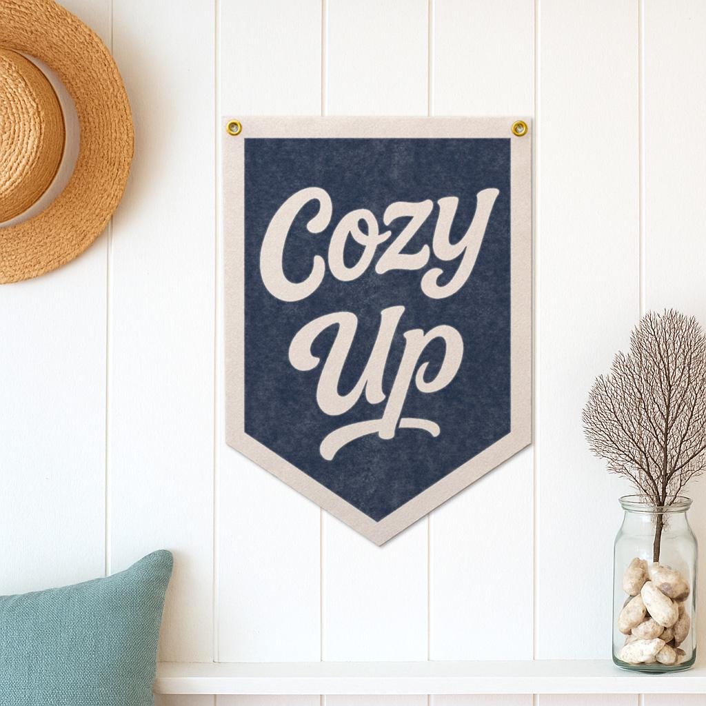 Cozy Up Felt Camp Flag