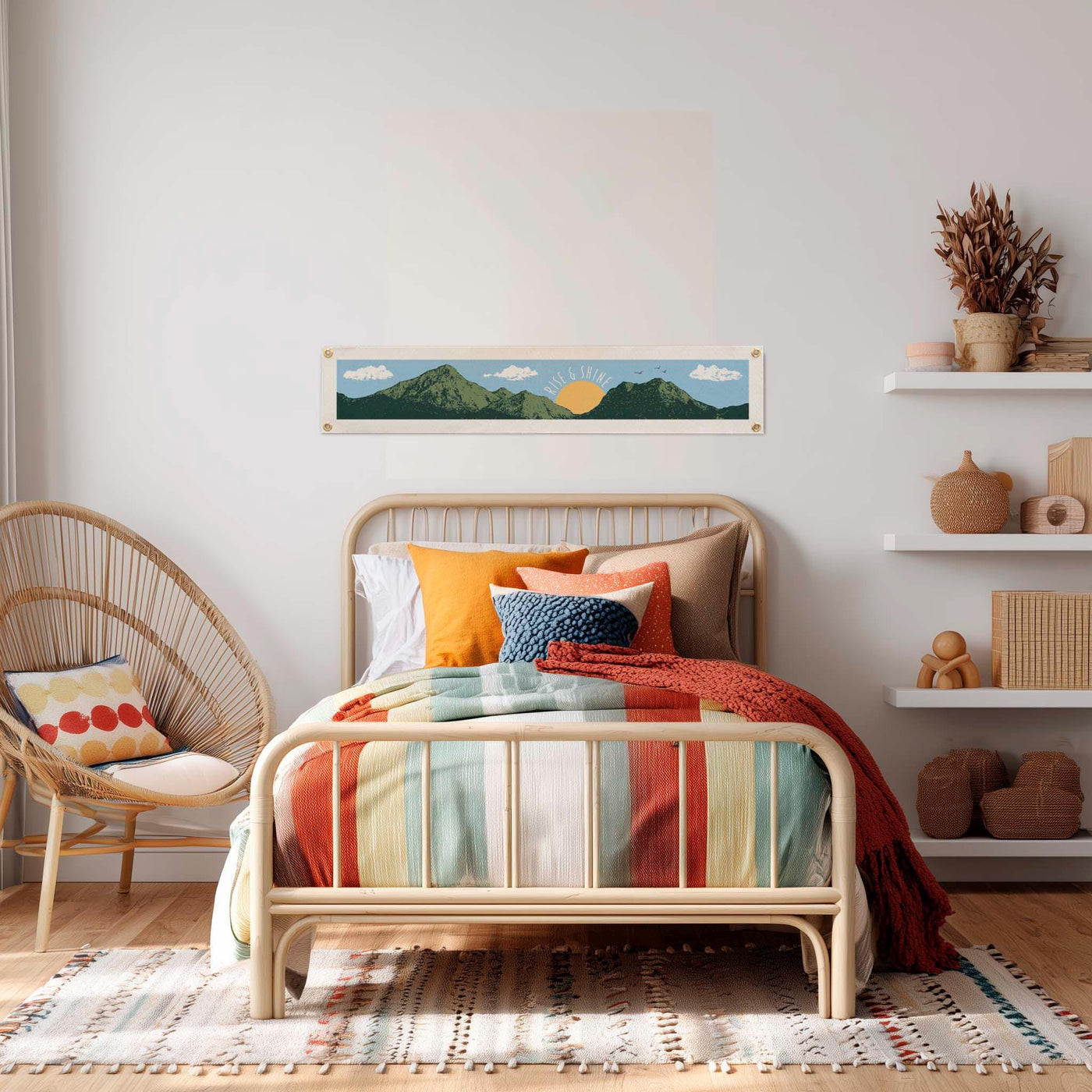 Rise & Shine Felt Sign Banner
