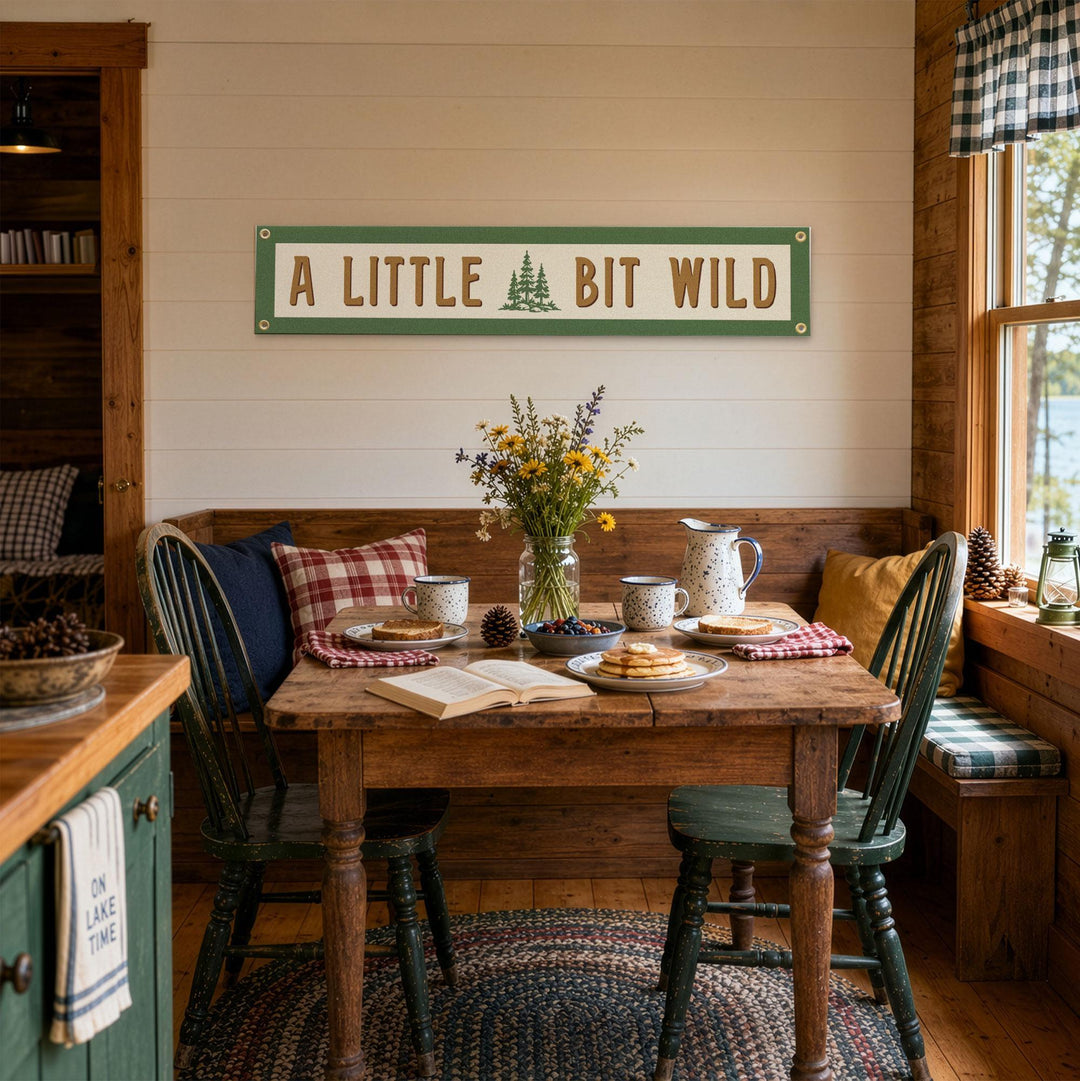 A Little Bit Wild Felt Banner
