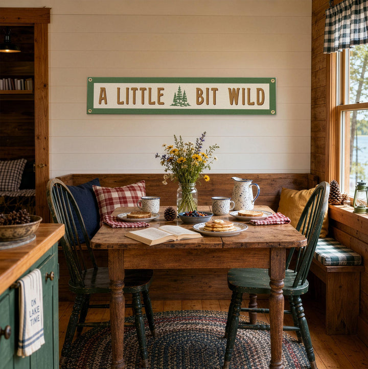 A Little Bit Wild Felt Banner