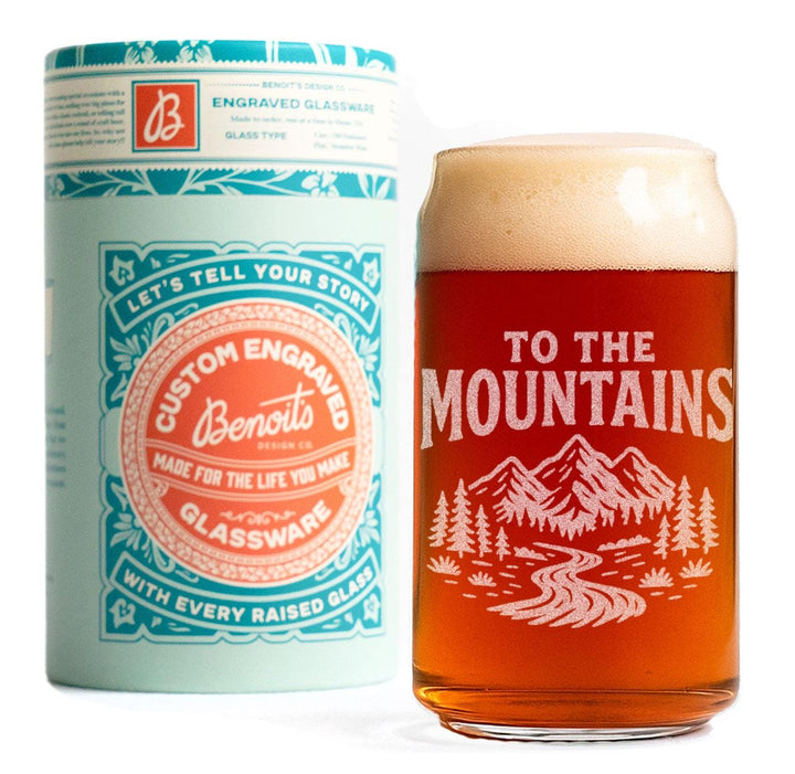 To the Mountains Glasses