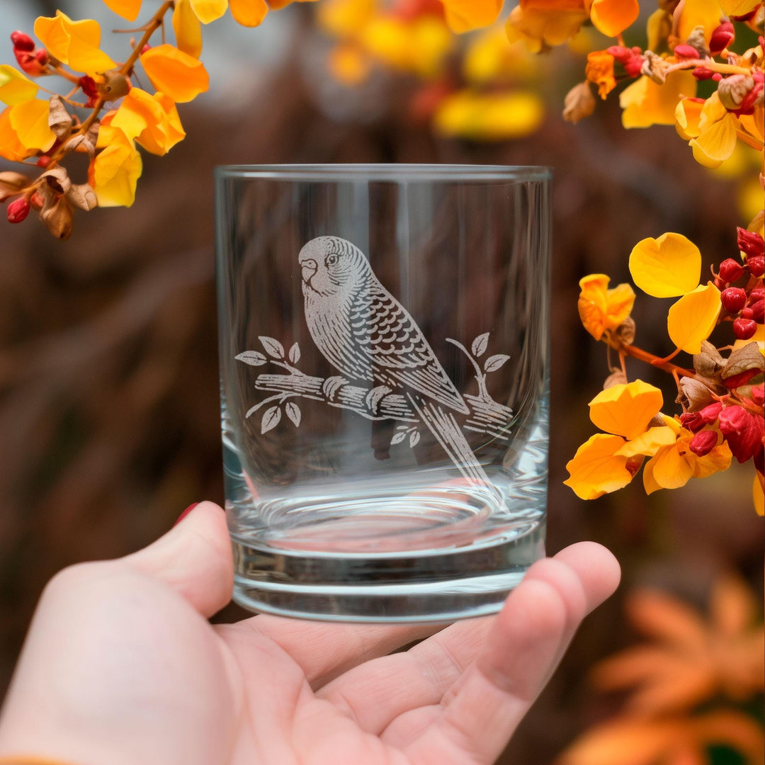Budgie Bird Glass