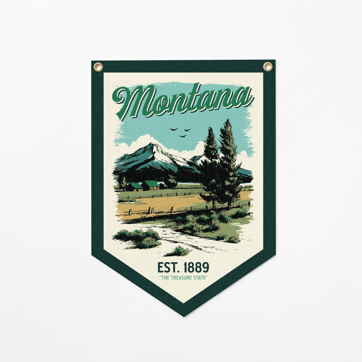 Montana Felt Camp Flag