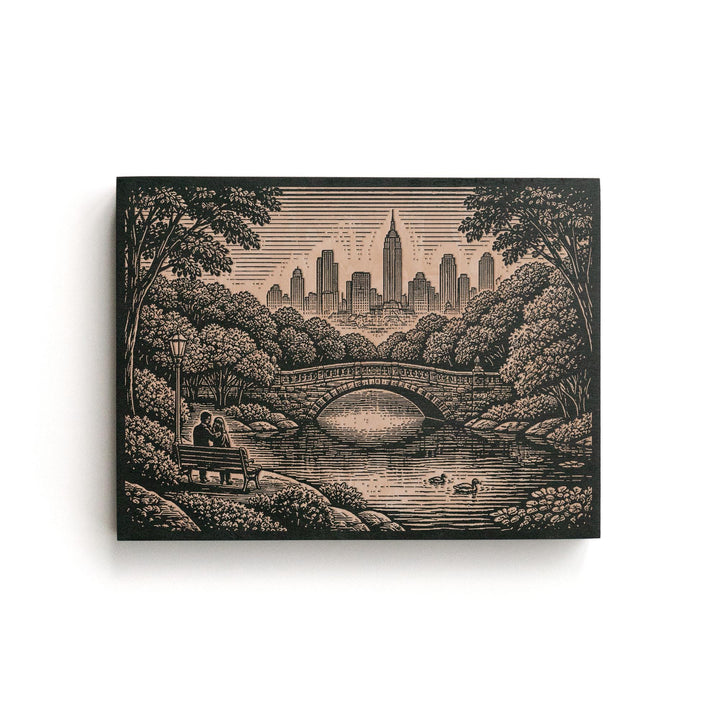 Central Park New York Engraved Birch Art Panel