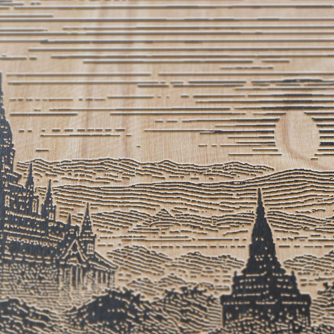 Bagan Myanmar Engraved Birch Art Panel
