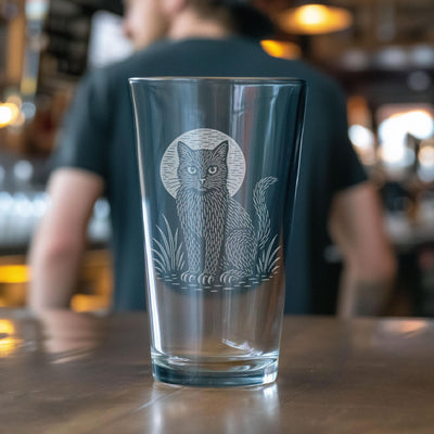 Black Cat & Moon Glasses