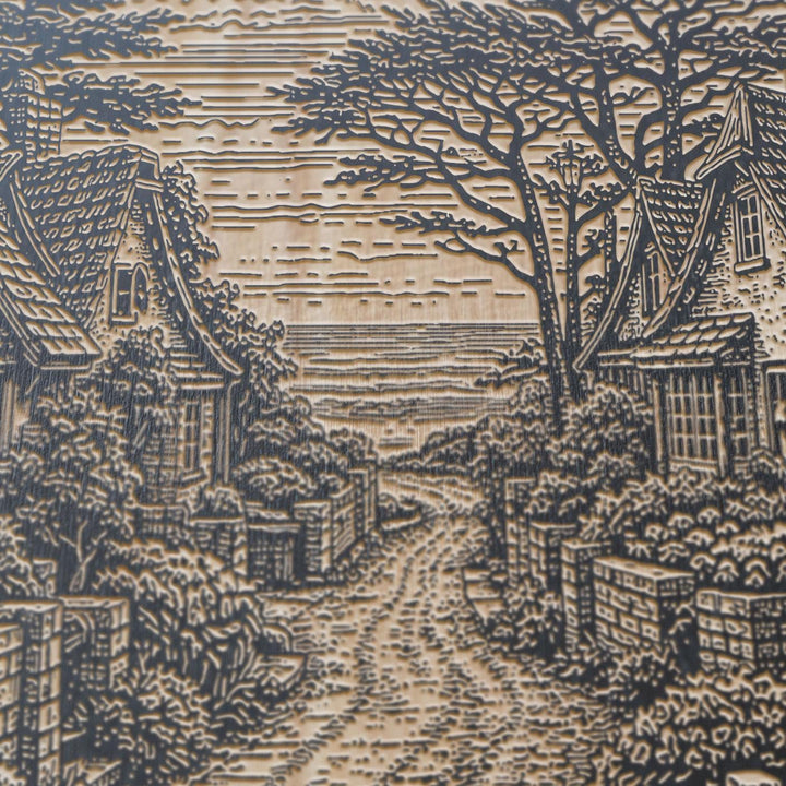 Carmel by the Sea Engraved Birch Art Panel