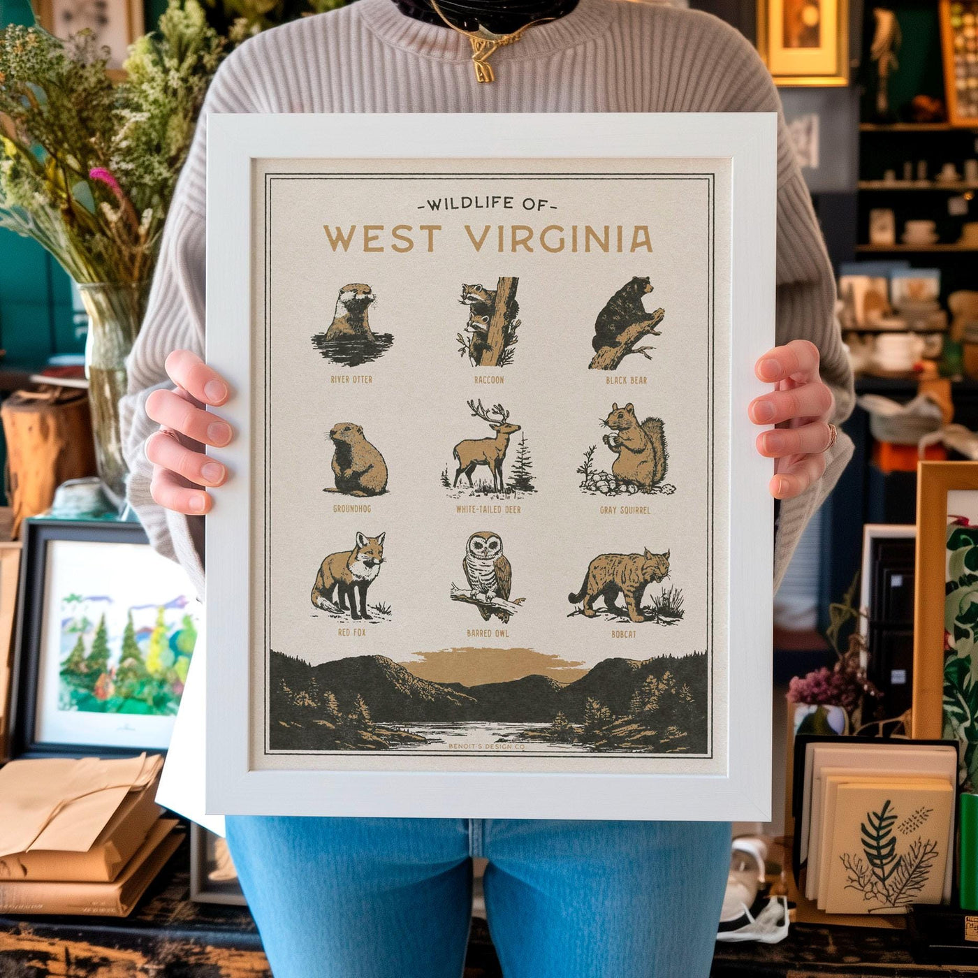 West Virginia Wildlife Print