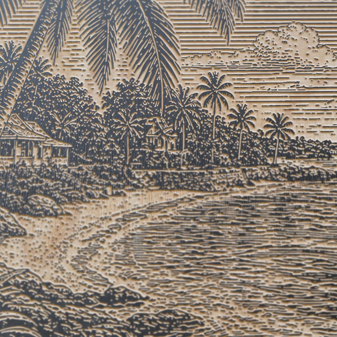Cayman Islands Cove Engraved Birch Art Panel