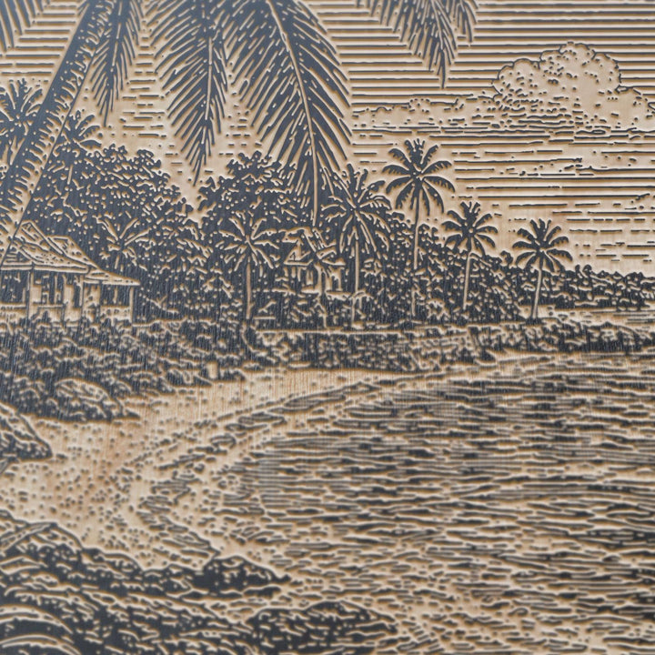 Cayman Islands Cove Engraved Birch Art Panel
