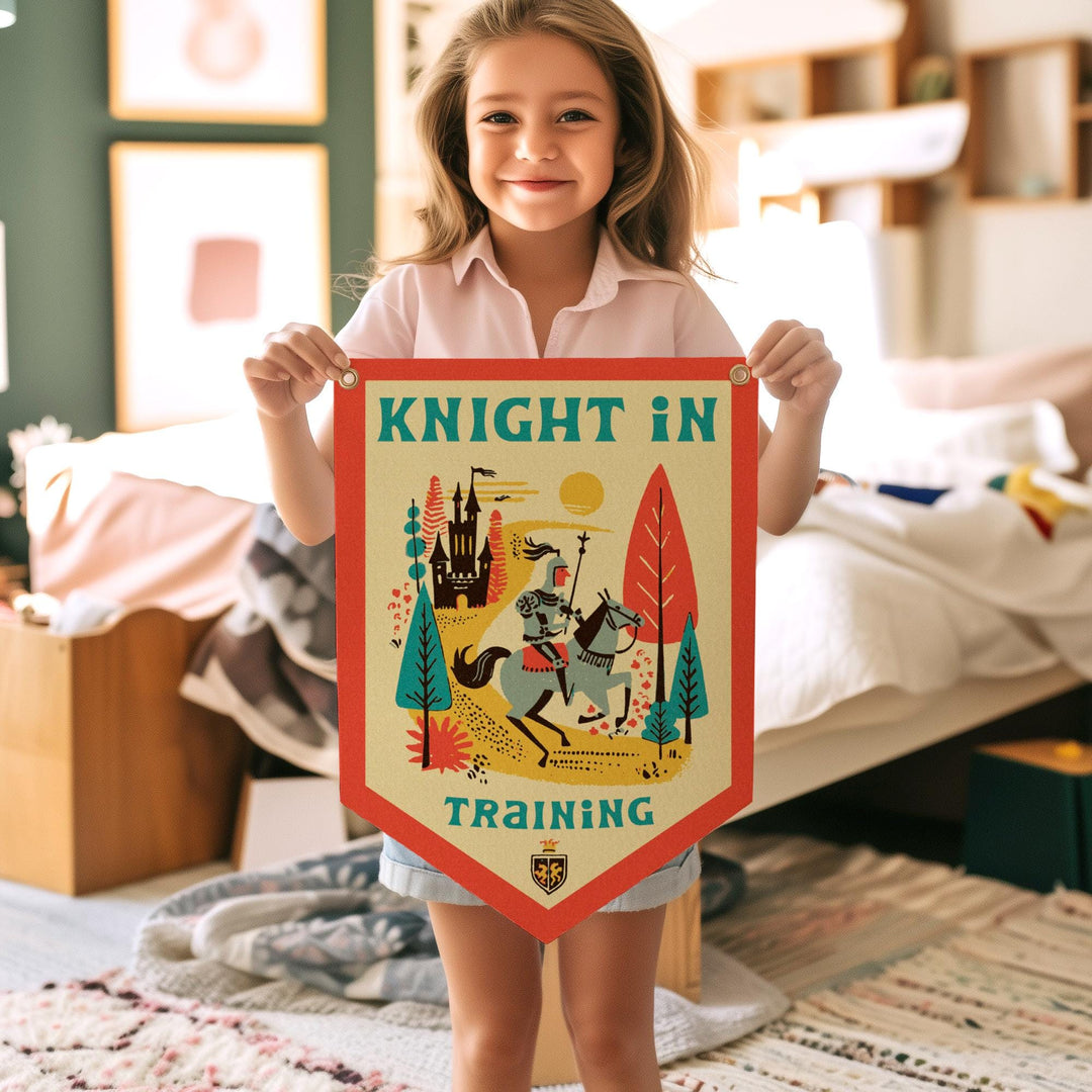 Knight in Training Felt Camp Flag