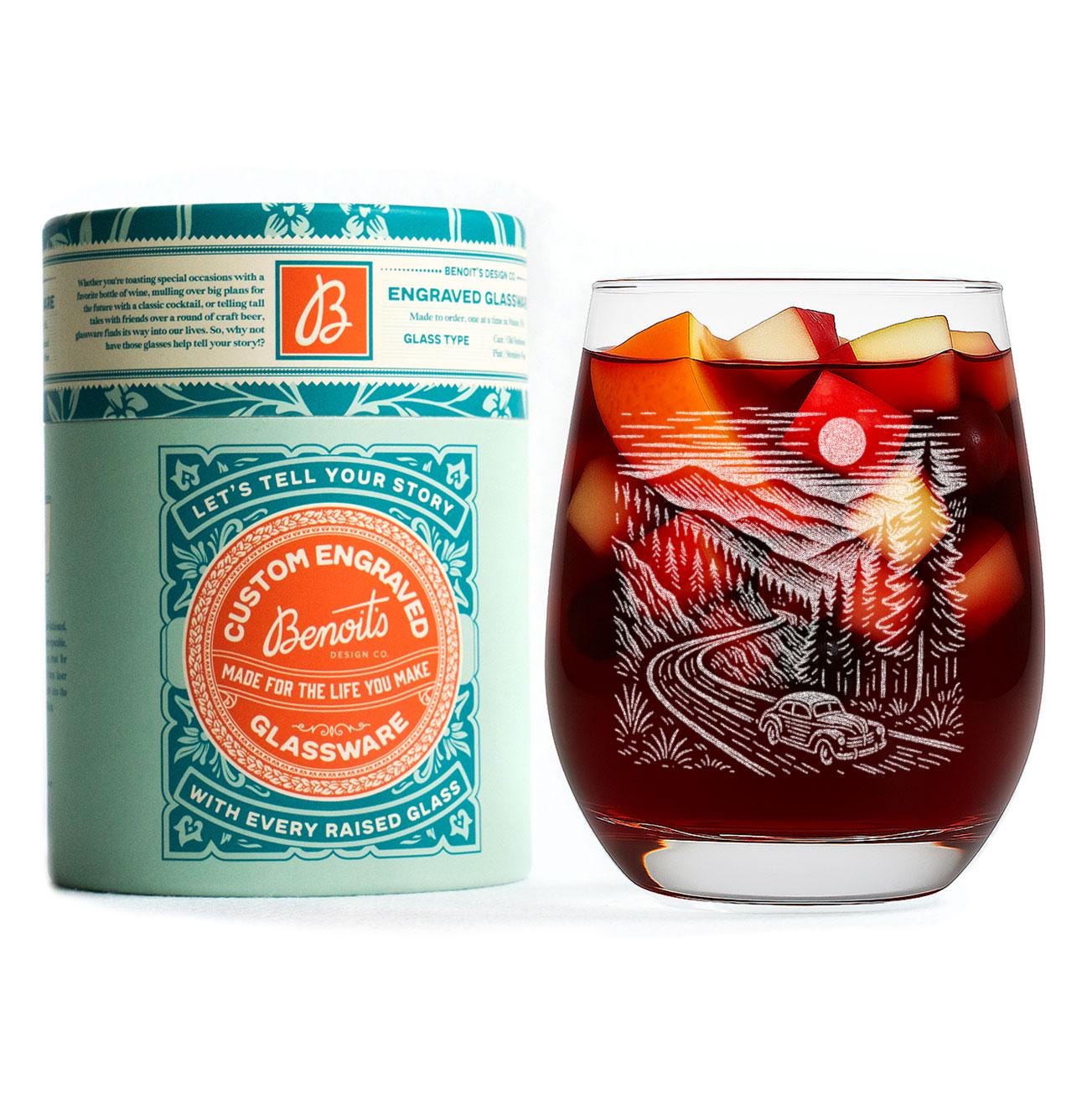 Blue Ridge Parkway Engraved Glasses