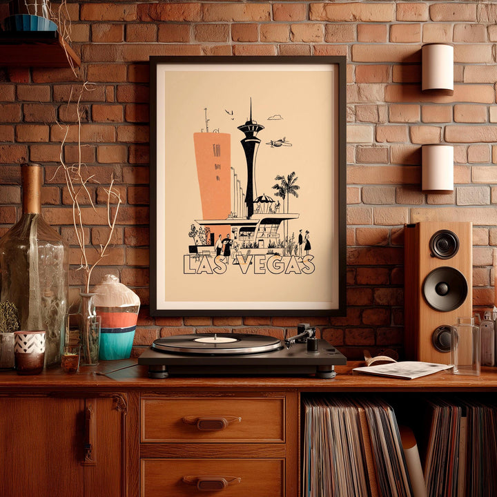 Las Vegas, Nevada Mid Century Travel Poster