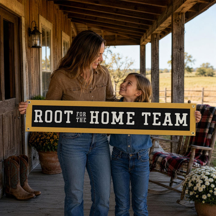 Root for the Home Team Felt Banner
