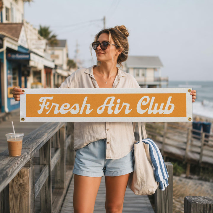 Fresh Air Club Felt Banner