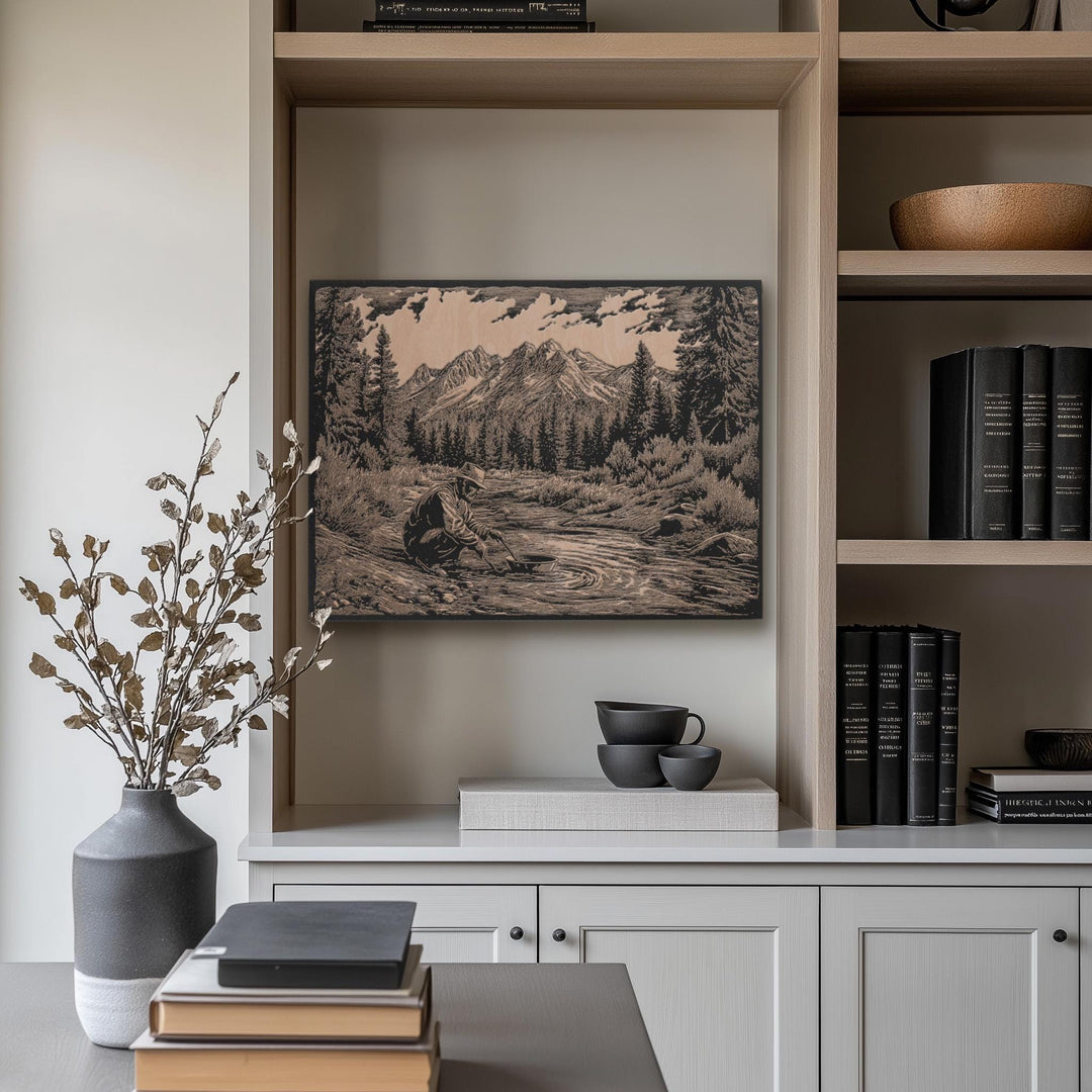 Prospector Engraved Illustration