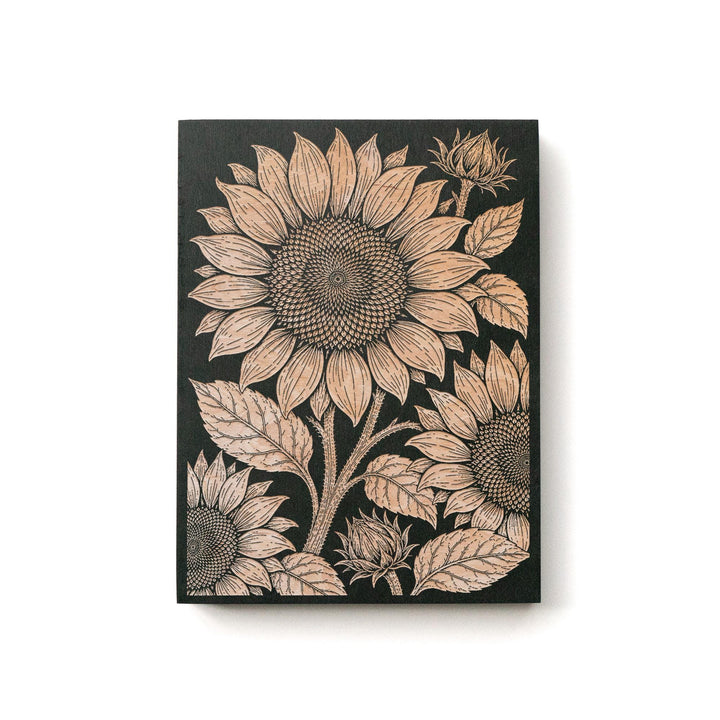 Sunflower Engraved Birch Art Panel
